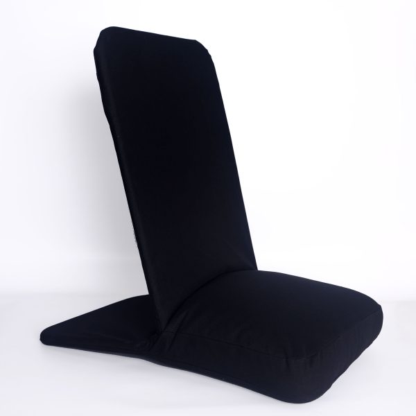 Folding meditation chair with a padded seat and back support