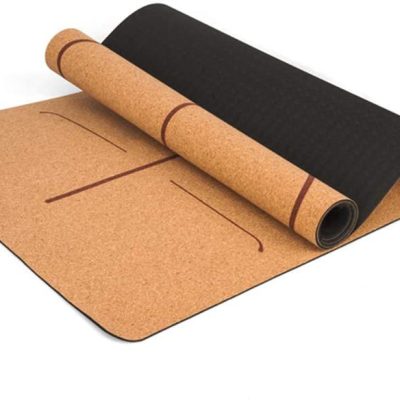 Cork Yoga Mat with Alignments
